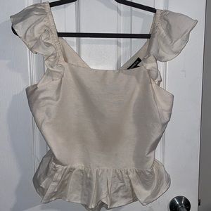 Beige open back top from Express size M